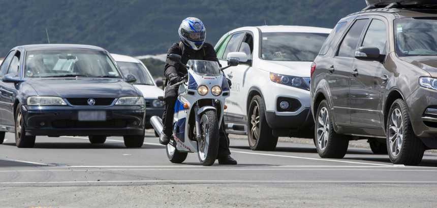 Bike in traffic